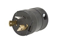 Hubbell Wiring HBL2611VBK LKG VAL PLUG 30A 125V L5-30P BK