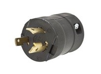Hubbell Wiring HBL2621VBK LKG VAL PLUG 30A 250V L6-30P BK
