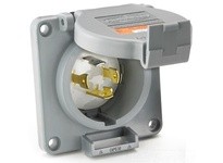 Hubbell Wiring HBL2625SWR WT S/SHRD REV SERV INLET L6-30P