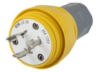 Hubbell Wiring HBL26W47M1 WT PLUG L5-20P 20A/125V IN BOX