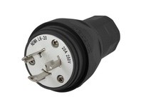 Hubbell Wiring HBL26W48BK PLUG NEMA L6-20P 20A 250V BK | Industrial Supplies