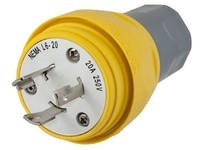 Hubbell Wiring HBL26W48M1 WT PLUG L6-20P 20A/250V IN BOX