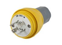 Hubbell Wiring HBL26W75 PLUG W/TIGHT 3P 20A 250V L15-20P YL