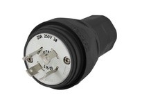 Hubbell Wiring HBL26W75BK WATERTIGHT PLG L15-20P20A/250V3PH BK