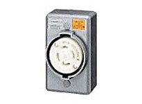 Hubbell Wiring HBL2720SR2 LKG S/SHRD RCPT L15-30R 2G SURF MTGY