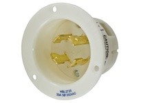 Hubbell Wiring HBL2725 LKG FLG-INLT 30A 3P 250V L15-30P WH | Industrial Supplies
