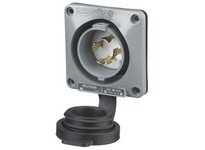 Hubbell Wiring HBL2745SW LKG WT S/SHRD FL-INLT 30A3P 600V L5-30P