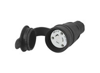 Hubbell Wiring HBL27W48BK CONN NEMA L6-20R 20A 250V BK