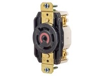 Hubbell Wiring HBL2800 LKG RCPT 30A 240/415 3PH L26-30R BK | Industrial Grade