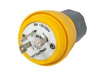 Hubbell Wiring HBL28W74 Plug w/Tight 30A 125/250V L14-30P YL | Industrial Supplies