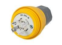 Hubbell Wiring HBL28W75 PLUG W/TIGHT 3P 30A 250V L15-30PYL
