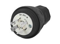 Hubbell Wiring HBL28W75BK PLUG W/TIGHT 3P 30A 250V L15-30P BK