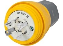 Hubbell Wiring HBL28W75M1 WT PLUG L15-30P 3P 30A/250V IN BOX