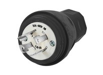 Hubbell Wiring HBL28W76BK PLUG W/TIGHT 3P 30A 480V L16-30P BK | Industrial Plug