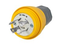 Hubbell Wiring HBL28W77 Plug W/Tight 3P 30A 600V L17-30P | Durable Industrial Plug