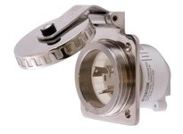 Hubbell Wiring HBL303SSELCIS Hull Inlet 30A 125V ELCI Kit SS | Reliable Marine Power