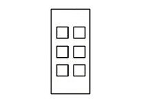 Hubbell Wiring HBL317I MOD FACE PLATE 6-PORT IV SNAP