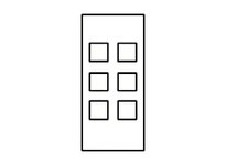 Hubbell Wiring HBL317SBK MOD FACE PLATE 6-PORT BK SCREW