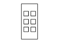Hubbell Wiring HBL317SI MOD FACE PLATE 6-PORT IV SCREW