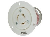 Hubbell Wiring HBL3326C LKG FLG-RCPT 20A 125/250V 3P3W WH | Industrial Supplies