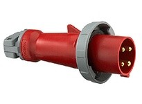 Hubbell Wiring HBL4100P9W PS IEC PLUG 3P4W 100A 3P 250V W/T