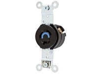 Hubbell Wiring HBL4560M1 LKG SGL RCPT 15A 250V L6-15R BULK 100