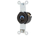 Hubbell Wiring HBL4560RT LKG.SGL.RCPT.RING-T 15A/250VL6-15RBK.