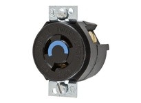Hubbell Wiring HBL4563RT LKG PANEL RCPT 15A 250V L6-15R BK RT | Industrial Supplies