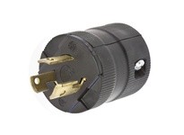 Hubbell Wiring HBL4573VBK LKG VAL PLUG 15A 250V L6-15P BK | Reliable Industrial Supplies