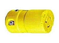 Hubbell Wiring HBL4579VBK LKG CONN 15A 250V L6-15R BK