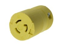 Hubbell Wiring HBL4729VY LKG VAL CONN 15A 125V L5-15R YL