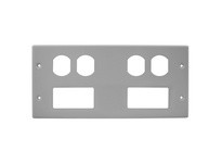 Hubbell Wiring HBL47472BBRRGY RACEWAY PLT 4G 2 DUP | YarinInd