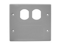 Hubbell Wiring HBL4747BFGY Raceway Plate 2G DUP/BLNK | Durable Industrial Solutions