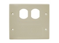 Hubbell Wiring HBL4747BFIV RACEWAY PLT 2G DUP/BLNK HBL4750 IV