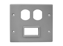 Hubbell Wiring HBL4747BSGY Raceway Plate 2G DUP/S2 | Industrial Supplies