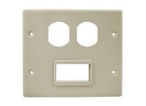 Hubbell Wiring HBL4747BSIV RACEWAY PLT 2G DUP/S2 M | YarinInd