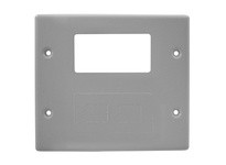 Hubbell Wiring HBL4747RFGY RACEWAY PLT 2G 1 MOD/BLNK HBL4750 GY