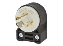 Hubbell Wiring HBL4770CA LKG ANG PLUG 15A 277V L7-15P B/W
