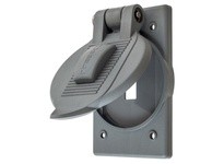 Hubbell Wiring HBL5201 W PROOF TOGGLE PLATE 1G GY | YarinInd