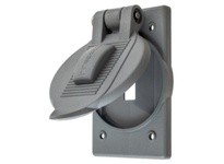 Hubbell Wiring HBL5201BK Waterproof Toggle Plate 1G BK PBT | Durable & Reliable