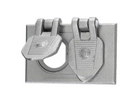 Hubbell Wiring HBL5205WO W/PROOF DUP PLATE 2G CAST ALUM | Durable Industrial Supplies