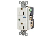Hubbell Wiring HBL5260WSA DUP SPD RCPT 15A 125V 5-15R WH