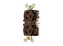 Hubbell Wiring HBL5262 DUP RCPT HD IND GRD 15A125V 5-15RBR