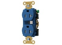 Hubbell Wiring HBL5262BLTR DUP RCPT IND TR 15A/125V 5-15R BL