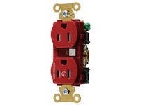 Hubbell Wiring HBL5262C1RTR 1/2 CONTROLLED IND 15A 125V TR DUP R