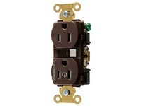 Hubbell Wiring HBL5262C1TR 1/2 CONTROLLED IND 15A 125V TR DUP BR | YarinInd