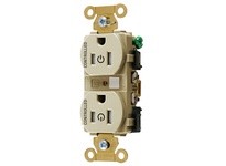 Hubbell Wiring HBL5262C2ITR 2/2 CONTROLLED IND 15A 125V TR DUP IV