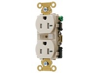 Hubbell Wiring HBL5262LATR DUP RCPT IND TR 15A/125V 5-15R LA