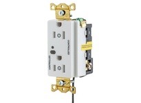 Hubbell Wiring HBL5262LC2W LOAD CTRL DR FULL CTRLD 15A 5-15R WH