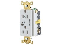 Hubbell Wiring HBL5262RFC1W RF CTRL RCPT SPLT CIRC 15A 5-15R WH